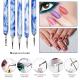 Nylon Hair Marble Handle Nail Gel Brush Two Way French UV Gel Double End