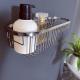 Wall Mounted Stainless Steel Basket Holder Plastic Storage Organizer Rack For Bathroom Accessories