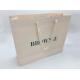 Personality Logo Fashion Shopping Bag / Kraft Paper Bags With Flat Cotton Handle