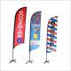 80x410cm Teardrop Custom Promotional Flags Dye Sublimation Printed