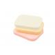 Square Sponge Makeup Powder Puff Cosmetics Products , Yellow / White And Pink