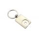 Iron UV Printing Metal Keychain Holder Rectangle Trolley Coin Keyring