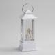 White Frame 10×25cm Led Snow Globe Lantern