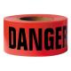 Non-adhesive Danger Tape PE Waterproof Single Side  Roll Red Warning Tape