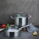 Factory Direct Sale Pans And Pots Sets Silver Cooking Pot Sets Stainless Steel Cookware Sets For Kitchen