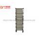 Canvas Turnover Stainless Steel Trolley / Rolling Utility Cart For Workshop Factory