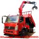 Dongfeng brand 4*2 Multifunctional round wood grab dump truck-mounted crane hot sale,  4T cargo truck with crane