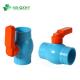 Manual Driving Mode Low Temperature UPVC/Plastic Water Pipe Fitting and Ball Valve System