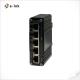 IP40 Aluminum Case 802.3at Industrial PoE Switch 100m Transmission