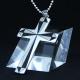 Fashion Top Trendy Stainless Steel Cross Necklace Pendant LPC252