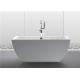 Luxury Freestanding Acrylic Tub , Clear 1500mm Stand Alone Soaker Tub