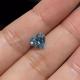 Symmetrical Facet Polished Heart Shape Blue Diamond Cultivated