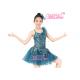 Ruffle Sequined Leotard Hem Tiered Turquoise Ballet Costumes Dance Dress