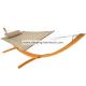 Weather Resistant Beige Oversized Olefin Hammock With Spreader Bar And Stand  For Two People