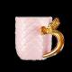 Coffee Mug Gold Handle With Logo Rough Clay Coffee Mug White Ceramic Mug Tazas