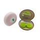 Round Cute Contact Lens Case Storage Box Made From Pink / Brown Canvas