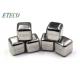 Silver Reusable Stainless Steel Ice Cubes For Whiskey Wine Beverage Sextuplet