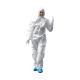 PP Non Woven Dust Clean Room Disposable White Coverall With Hood