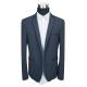 MG Mens Slim Fit Suit Blazer Navy Classic Two Buttons Knitted Fabric