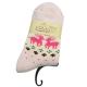 2015 hot selling christmas deer patterned design cotton socks for women