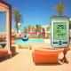 Solar Powered Floating Swimming Pool Thermometer For Spa Hot Tub Pond Aquarium Fish Pond