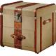 Home Storage Bedroom Leather Trunks Chests 1 Drawer Solid Wood Bar Decoration