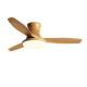 ECO 3 Blade Ceiling Fan With Remote Flush Mount Three Blade Ceiling Fan