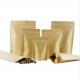 12x20x4cm Biodegradable Kraft Stand Up Pouch With Logo Printing