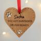 Paw Prints Personalised Dog Christmas Baubles 7.5cm Wide OEM ODM