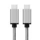 3 Feet Long USB Type C To Type C Cable , Silver C Port Cable ROHS Approved