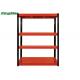 Heavy Duty Boltless Metal Shelving , 4 Tier Metal Shelving Unit With No Loose