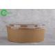 Recyclable Disposable Paper Soup Bowls With BOPS Clear Lid Grease Resistant