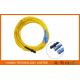 LC / APC Fiber Optic Patch Cord MT-RJ to SC Singlmode Duplex Zipcord Without Clip Yellow