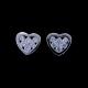 Personalized Cubic Zirconia Heart Earrings Sterling Silver 925 Blank Design