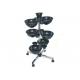 Plastics Beauty Salon Rolling Cart Light Weight , Colorful Dying Bowl With Rack