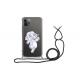 6.1 Inch Transparent TPU Cell Phone Cover Scratch Resistant With Neck Cord Lanyard Strap iphone x phone case