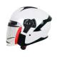 White ABS Motorcycle Riding Helmet with Half Face PC Shield and Customizable Design