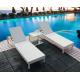 Outdoor garden wicker furniture sunbed PE Rattan beach chair Chaise lounge chair