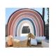 Mini 10ft Colorful Jumping Inflatable Bouncer Rainbow White Bounce Castle