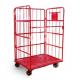 Powder Coated Steel Roll Container Steel Foldable Roll Cage 52.5kg Net Weight