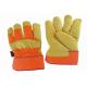 Wear Resistant Leather Safety Work Gloves Elastic Closure Sewn Inside