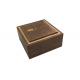 Gold Stamping Logo Decorative Gift Boxes Necklace Cases Foam Velvet Raw Material