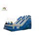 Blue Crazy Fun Surf Inflatable Dry Slide With Digital Printing , Inflatable Dry Slide