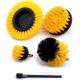 Yellow 5 Piece Power Scrubber Cleaning Kit With PP Bristle