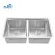 32.75x19x10 stainless steel 304 double bowl  kitchen sinks quality control procedure stainless steel kitchen sink