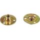 M6 M8 M10 Yellow Zinc Round Nut / Stamping Nut With 3 Holes For Furniture