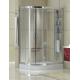 Matte Sliver Profiles D Shaped Shower Enclosure Clear Tempered Glass Aluminum Alloy