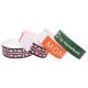 Tyvek Material Paper Event Wristbands With Logo Print Tear Resistant