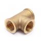 1/4 Inch 1/2 3/4 Brass Pipe Fittings Female Hexagon Head Forged 3 Way Equal Reduced Tee