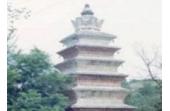 Live in seclusion in the temple tower and travel  Shijiazhuang of China